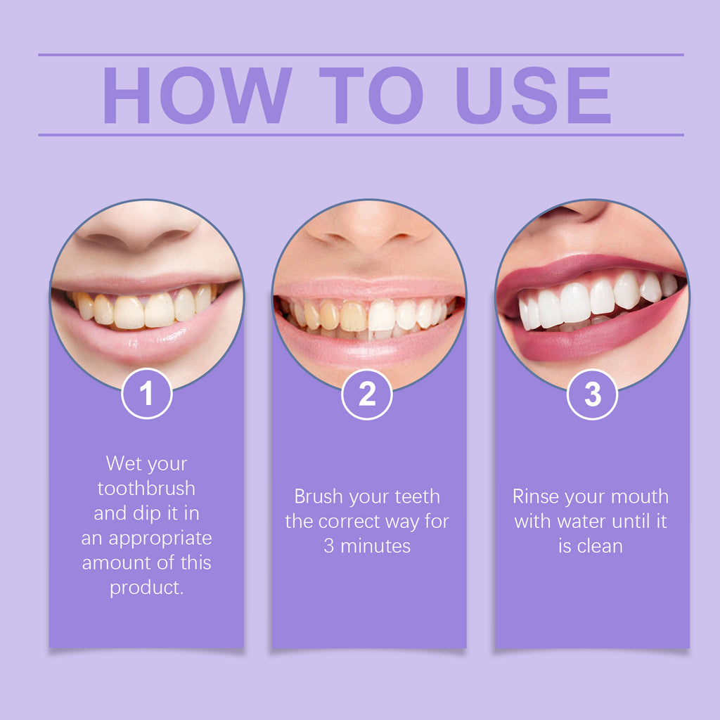 Oralhoe Purple Brightening Tooth Powder Gentle Mouth Cleanser Fresh Breath Cleanser Teeth Care