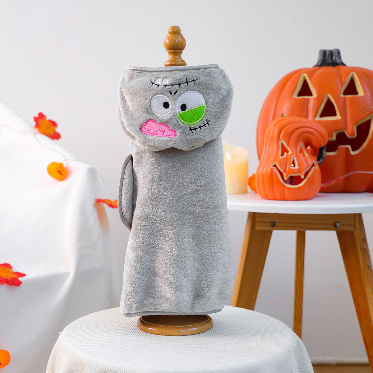 Halloween Pet Bath Towel Dog Cat Pumpkin Costume Robe Pet Supplies for Small Dogs