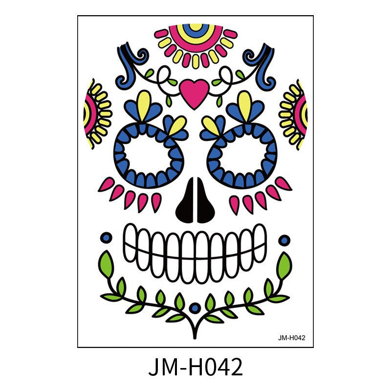 Halloween Face Tattoo Stickers Makeup Ball Funny Makeup Temporary Stickers