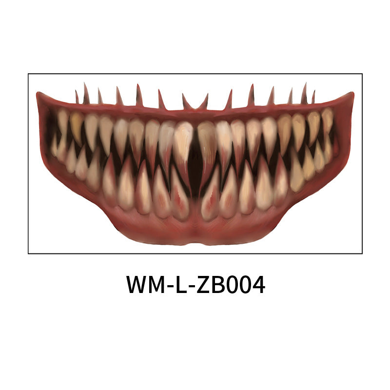 Halloween Mouth Tattoo Stickers Party Horror Lip DIY Decoration BIG MOUTH