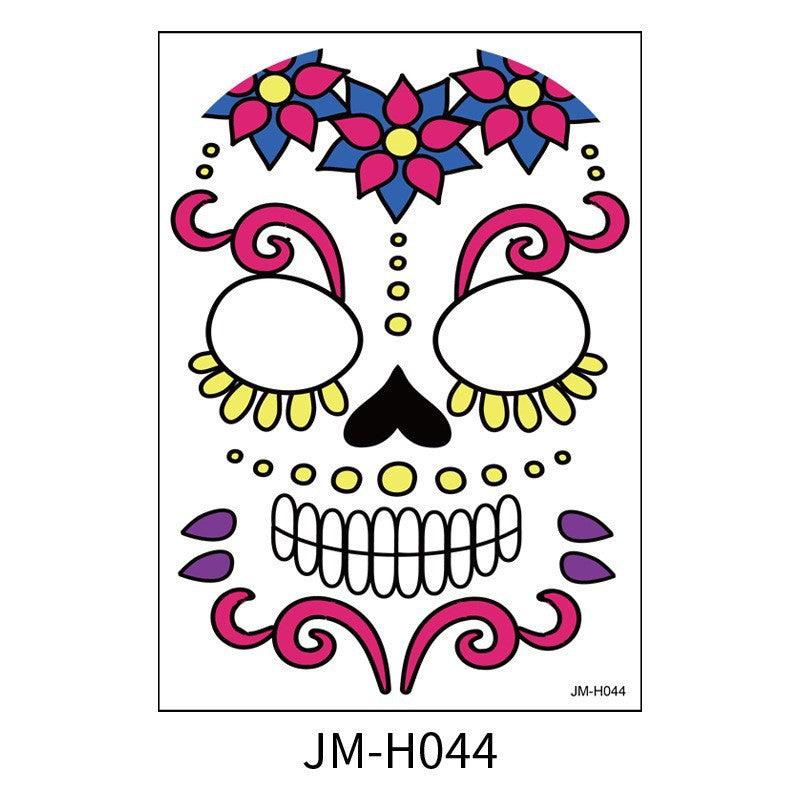 Halloween Face Tattoo Stickers Makeup Ball Funny Makeup Temporary Stickers