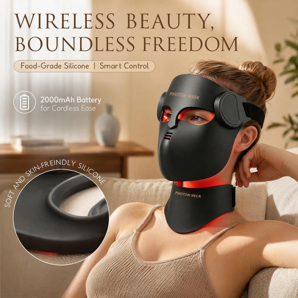 Cross-border 4D Beauty Face Mask Home Wireless Remote Control Colorful Silicone Facial Mask LED Silicone Beauty Face Mask Beauty