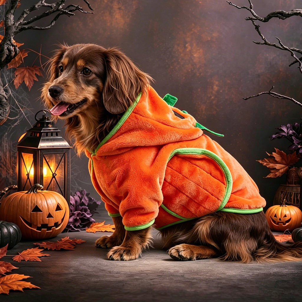 Halloween Pet Bath Towel Dog Cat Pumpkin Costume Robe Pet Supplies for Small Dogs