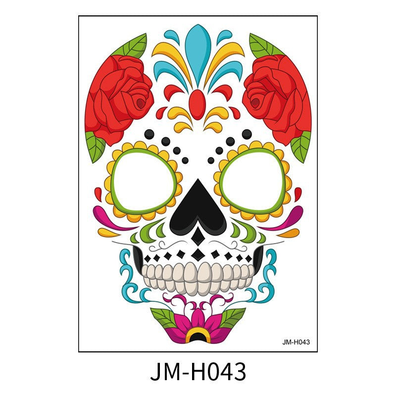 Halloween Face Tattoo Stickers Makeup Ball Funny Makeup Temporary Stickers
