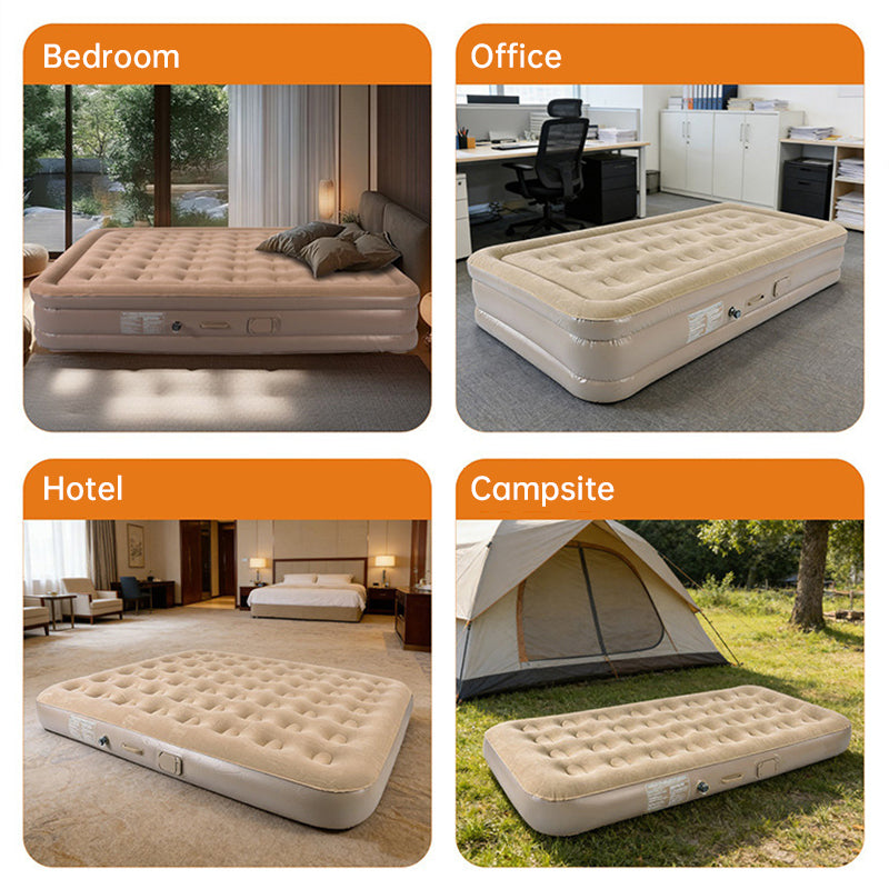 One-Touch Self-Inflating Air Mattress with Built-in Pump – Portable, Moisture-Resistant Camping & Travel Air Bed