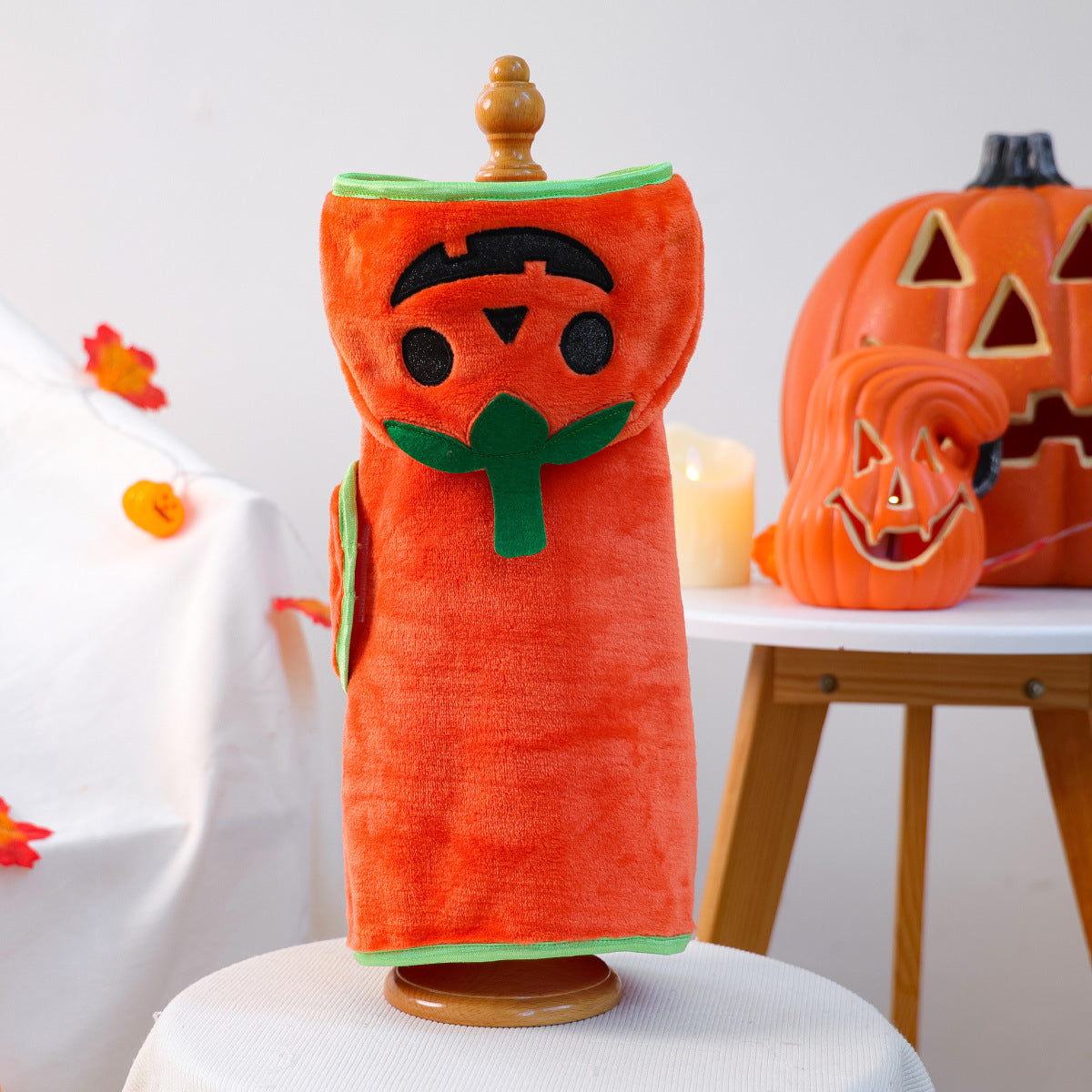 Halloween Pet Bath Towel Dog Cat Pumpkin Costume Robe Pet Supplies for Small Dogs