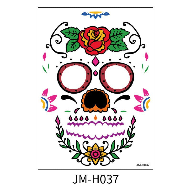 Halloween Face Tattoo Stickers Makeup Ball Funny Makeup Temporary Stickers