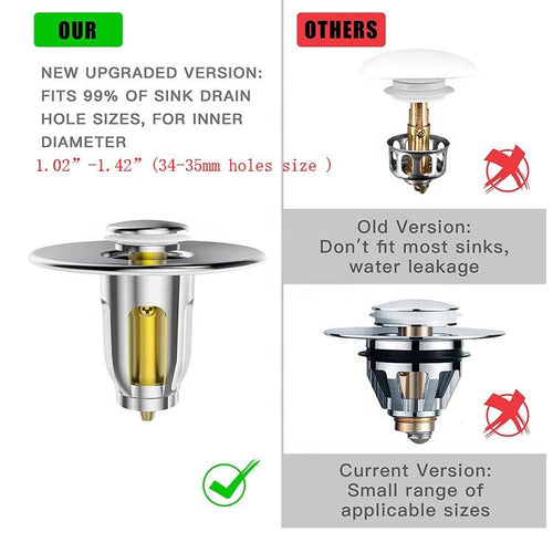 Bestlife Bathtub Sink Plug Bathroom Sink Drain Strainer Pop Up Sink Plug Stopper