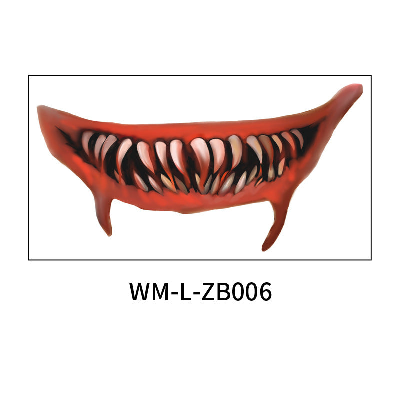 Halloween Mouth Tattoo Stickers Party Horror Lip DIY Decoration BIG MOUTH