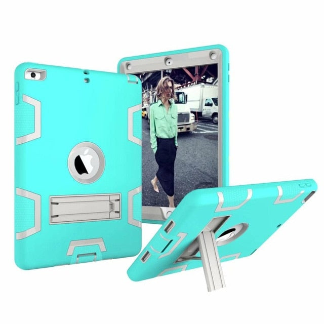 Armor Case For iPad2 iPad3 iPad4 Kids Safe Heavy Duty Silicone Hard Cover For Ipad 4 3 2 iPad 3 2 Tablet Case